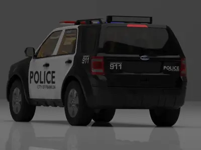 police car 3D model