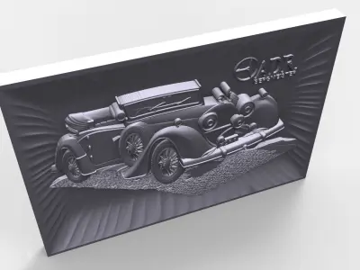 Austro Daimler ADR 6 Bergmeister bas relief 3D print model
