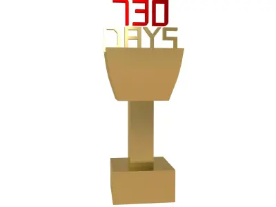 Days 730 Trophy v1 001 Low-poly 3D model