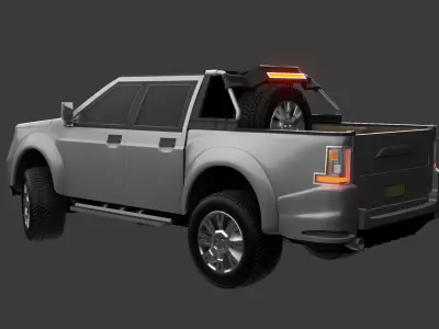 German jeepsy Low-poly 3D model