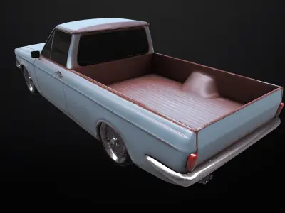 Vanet Peykan - Rusty Classic Car  Low-poly 3D model