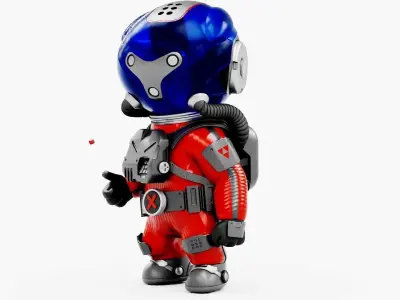 TOON ASTRONAUT K-3000 Rigged for Unreal Engine - Unity - MIXAMO  3D model
