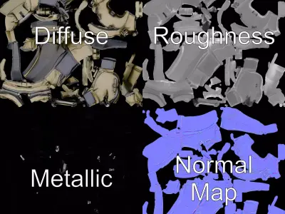 Olive Travel Backpack model pack Low-poly 3D model