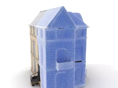 Charming Stone House model pack Low-poly 3D model