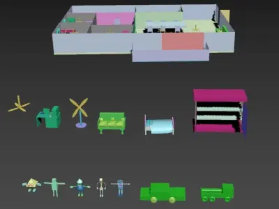 Simple Models Pack 1 Free low-poly 3D model