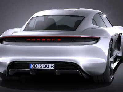 Porsche Mission E Concept 2015 VRAY 3D model