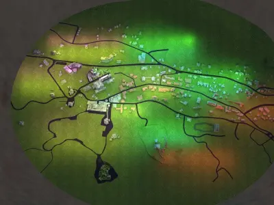 Modeling for Sovata village in Romania 2022 Low-poly 3D model