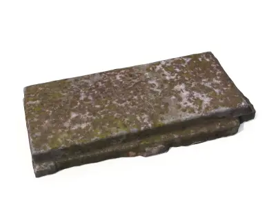 Tomb Table Grave - High and Low Poly Versions Low-poly 3D model