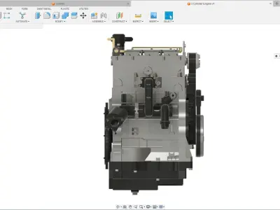 3 Cylinder Engine 3D print model