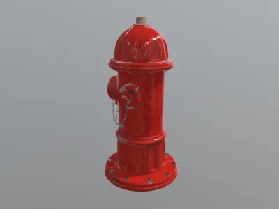Fire Hydrant Low-poly 3D model
