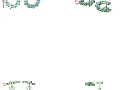  Diamond Hoops  3D print model