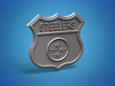 Steelers logo sign art STL model for CNC 3D printing 3D print model