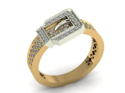 Ring Belt Diamond Jewelry 018 Free 3D print model