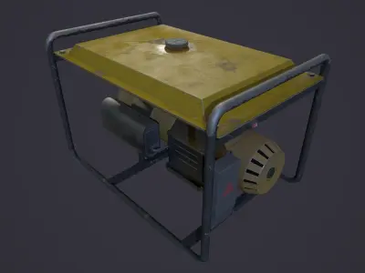 Diesel Generator - PBR Game Ready Low-poly 3D model