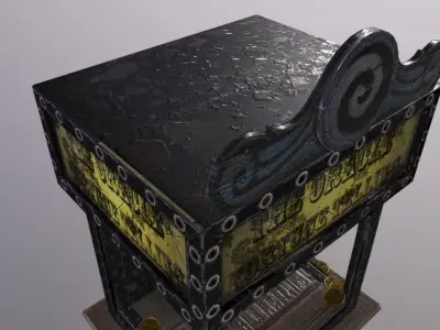 Fortune teller broken Low-poly 3D model