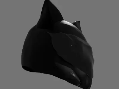 helmet cat ear Free low-poly 3D model