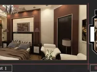 interior master bedroom  3D model