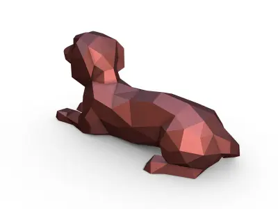 dachshund figure 3D print model