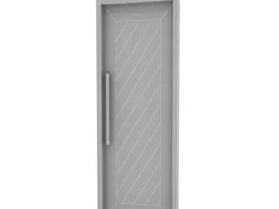 3D model modern office door Low-poly 3D model