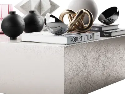 012 living room accessories set 800 3D model