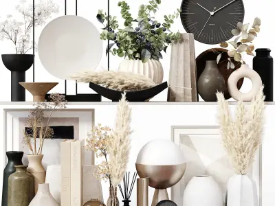 4 Product Decorative Ser 01 3D Model Collection