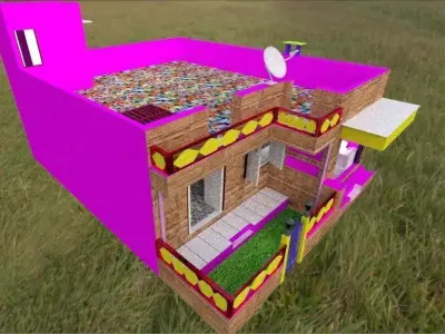 home 3d model house in pakistan 3D model