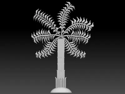 Palm Tree Relief 3D Printable Model 3D print model