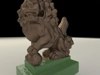 Chinese lion statue 3D model
