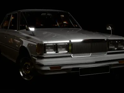 Toyota Crown 1979 Rigged 3D model
