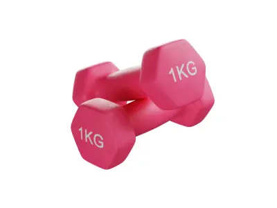 1 Kg Dumbbell 3D model