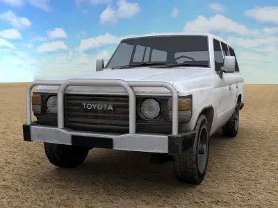 Low Poly Toyota Landcruiser 1980 - Used Low-poly 3D model