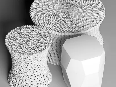 Coffee Table Set 3D model