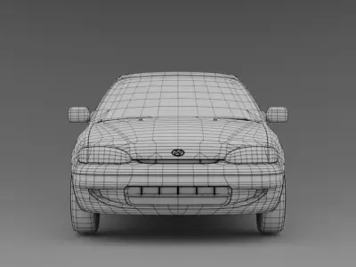 Hyundai Accent 1994 Low-poly 3D model