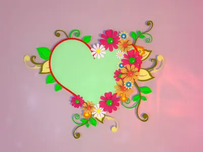 Blossom Heart - Sign 3D model