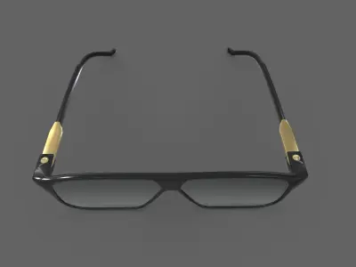 Big Frame Sunglasses Low Poly PBR Realistic Low-poly 3D model