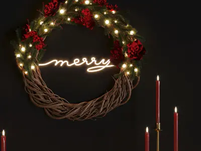 Christmas decor set 03 3D model