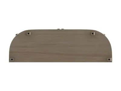 Modern Light Wash Geometric Carved Demilune 4 Door Cabinet 3D model