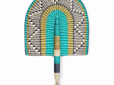 African Handwoven Fan 19 3D model