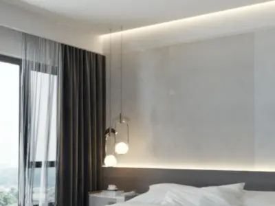 Home Modern bedroom villa decoration 3D model