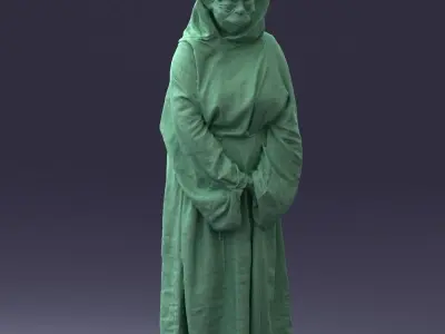 000305 Alien Monk with Staff 1101 3dp 3D print model