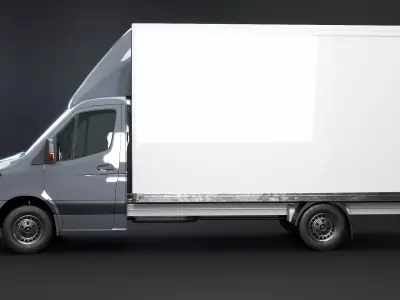 Generic Tail Lift Box Van 3D model