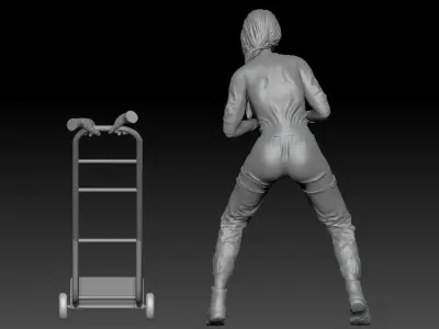 SEXY GIRL F1 PIT STOP 3 3D print model