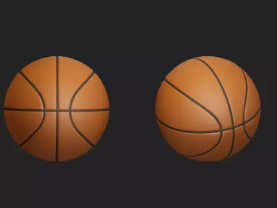 Basketball Low-poly 3D model 8