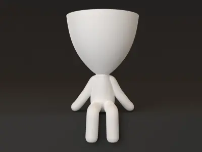 Robert plant pot style 3D printable model STL OBJ 3MF PLY 3D print model