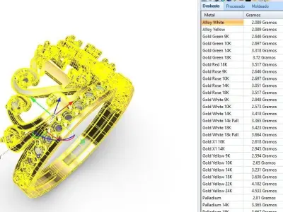 Anillo de 15 para dama-mujer -v- 3D print model