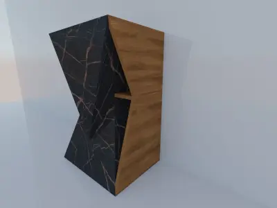 lavabo gold marble chair 3D model