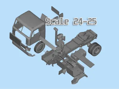STL printable the Swedish F88 F89 series of heavy duty trucks  3D print model