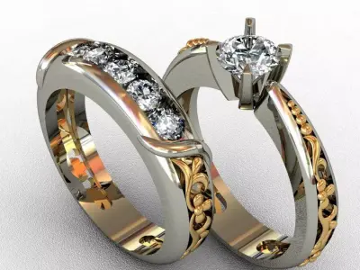 Diamond  Ring 3D print model 3D print model