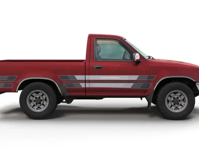 Toyota Hilux pickup Low-poly 3D model