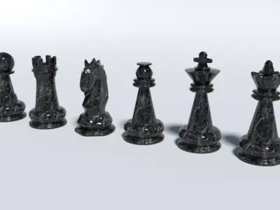 Chess game hobby 3D model